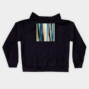 blue turquoise black grey beige pink abstract striped pattern Kids Hoodie